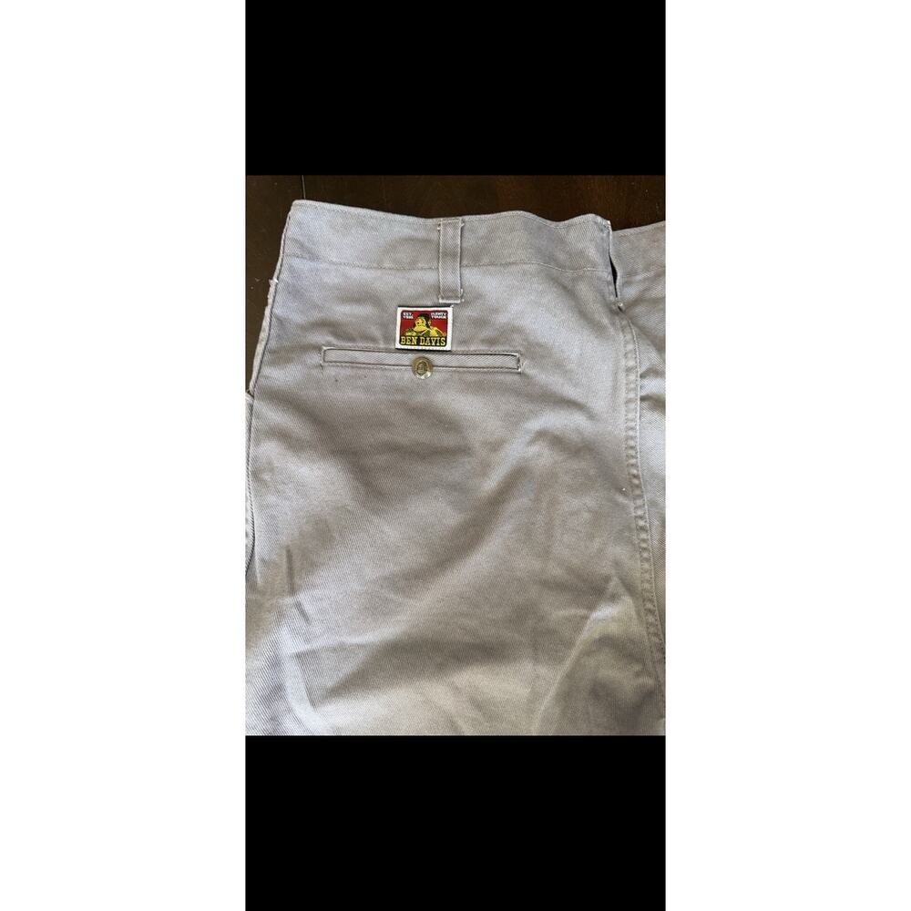 Ben Davis Men's Gray Chino Shorts Twill Cotton Poly Regular Fit Sz 36